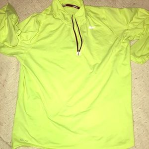 lime green nike half zip